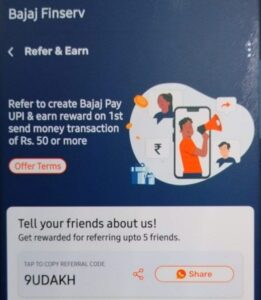 Bajaj Finserv Pay UPI Referral Code
