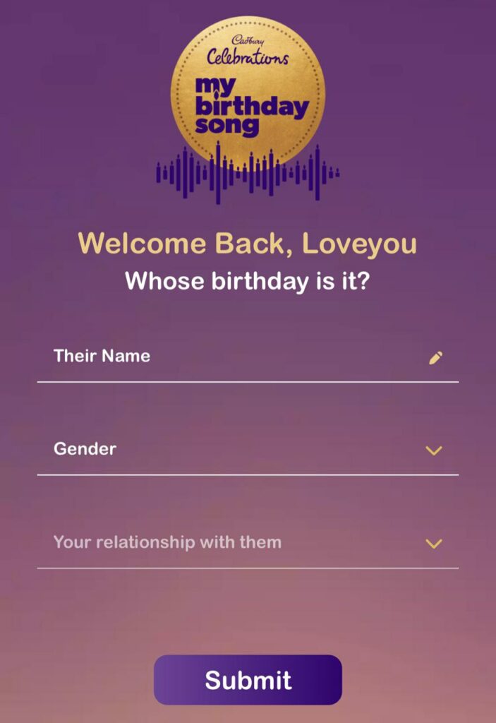 MyJio Cadbury Birthday Song Offer