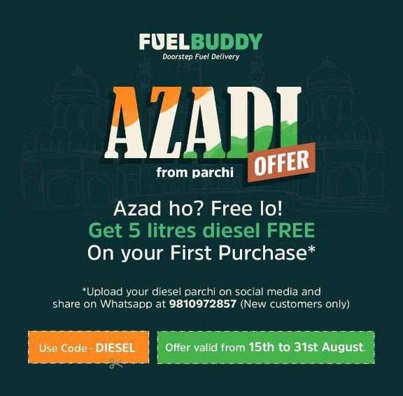 Fuelbuddy App: Free Diesel on First Order Fuelbuddy App: Free Diesel on First Order