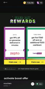 CRED Zepto Free Grocery Offer