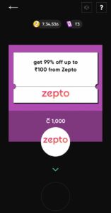 CRED Zepto Free Grocery Offer