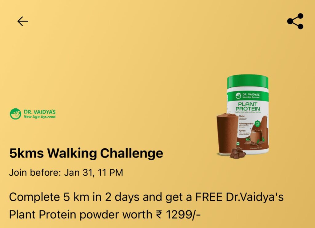 Growfitter Loot - Plant Protein Worth ₹1299 for FREE | New Walk & Earn Challenge