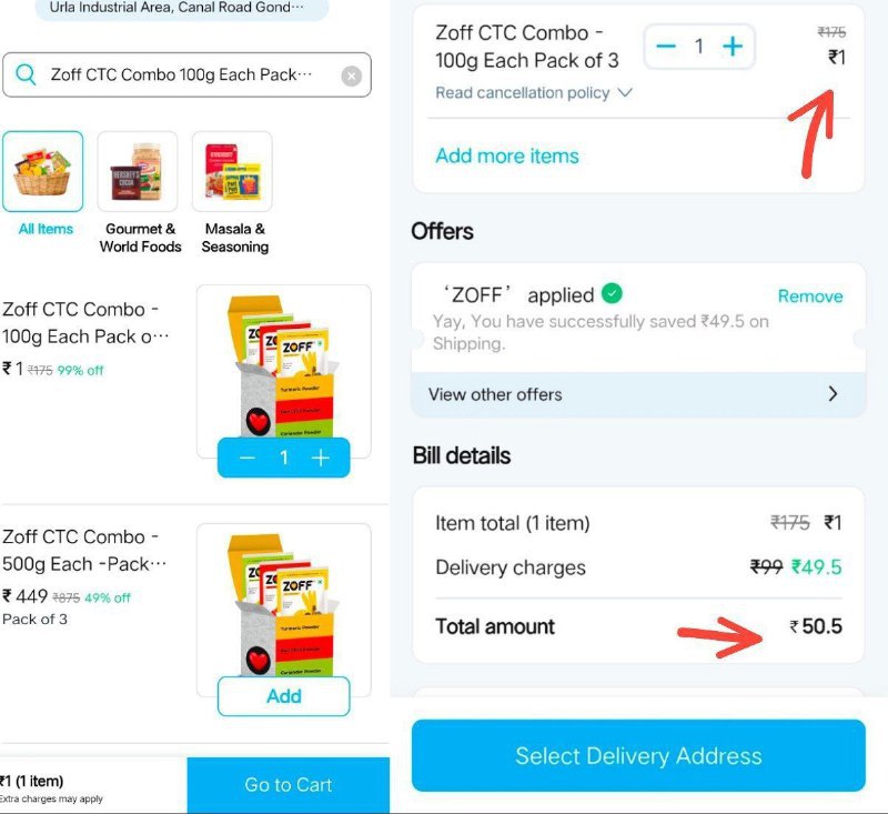 Paytm ONDC loot - Zoff CTC combo (Pack of 3) @ just ₹1 + ₹48 Shipping