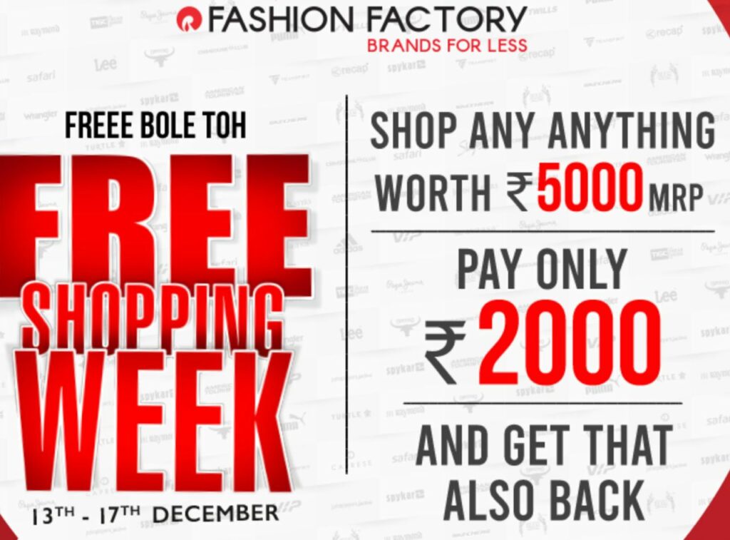 Fashion Factory Free Shopping Week