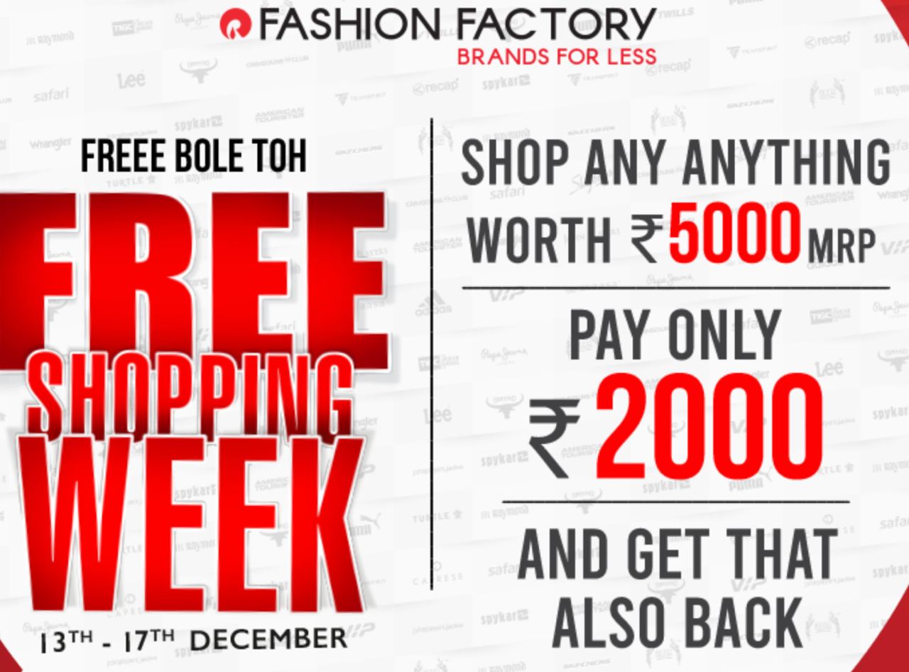 Fashion Factory Free Shopping Week