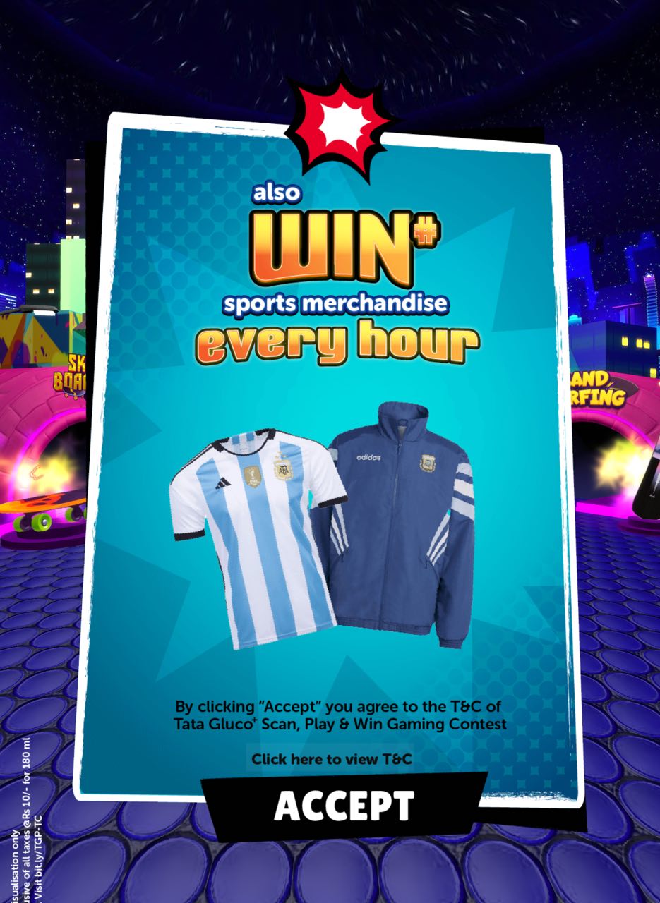 Tata Gluco+ Game : Play Football Game & Win Free Argentina Team Tshirt, Jacket, merchandize & Trip