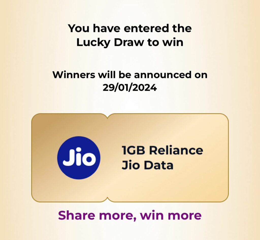 Win 1 GB FREE Jio Data from MyJio Viksit Bharat Utsav