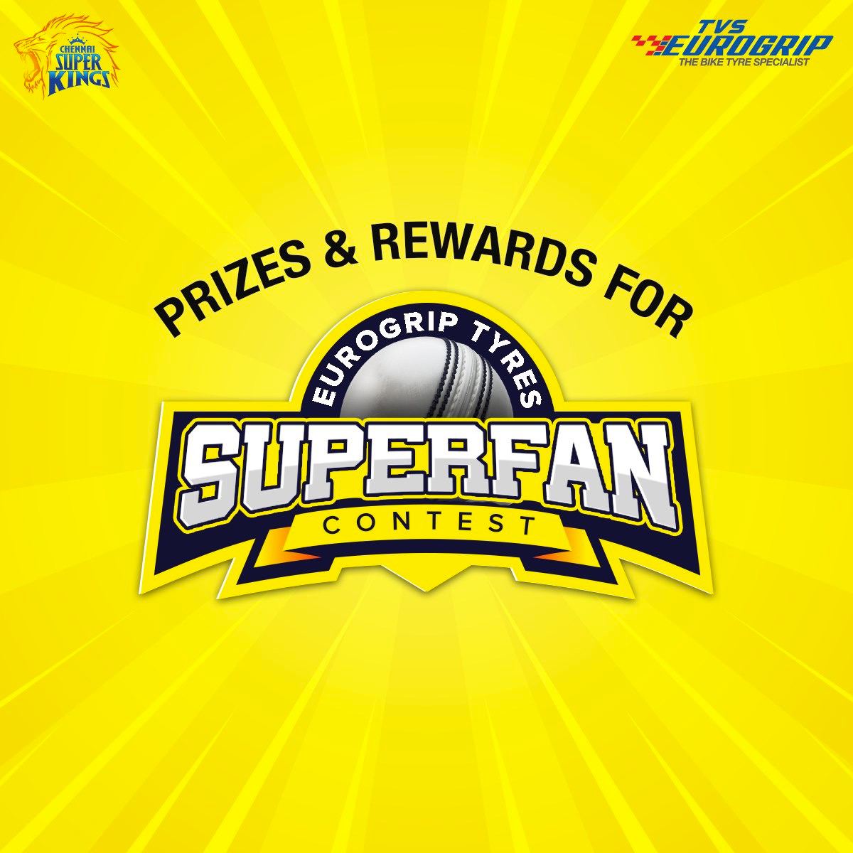 Win FREE CSK Merchandise from TVS Superfan contest on Facebook
