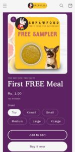 Supawfood Dog First Meal Free Sample