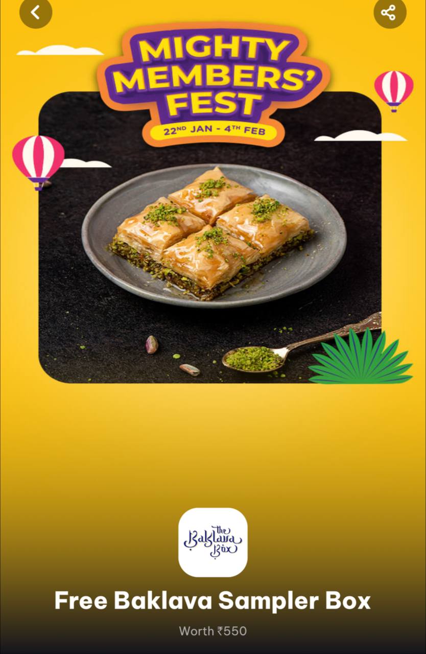 TimesPrime Loot - Free Baklava Box Worth ₹550 For FREE | Just shipping