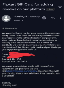 Housing App Review Free Gift Voucher