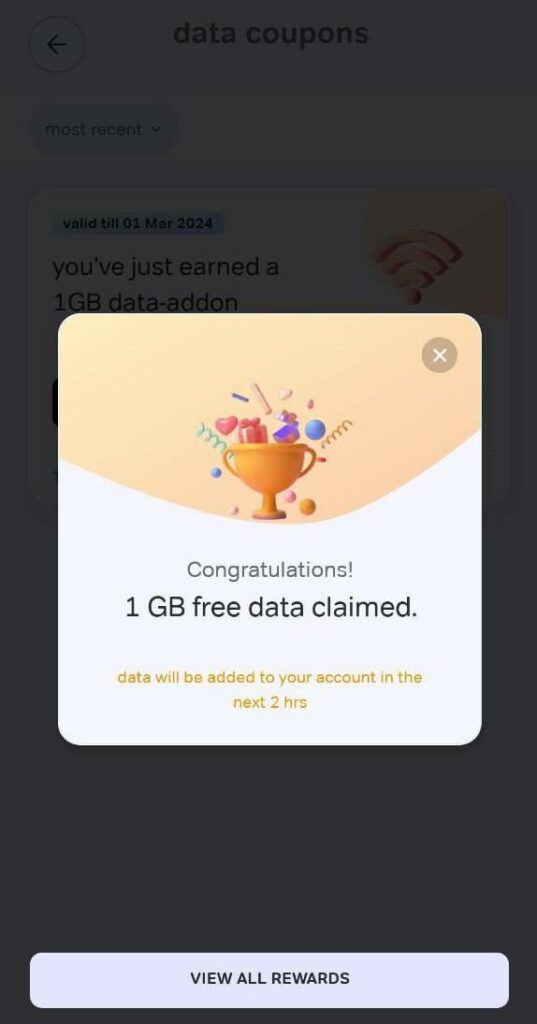 Free 1GB Airtel Data code From MyAirtel Thanks app