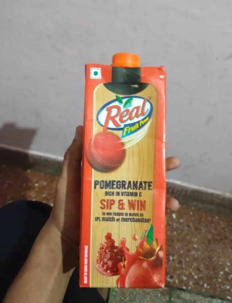 Real Juice Sip & win offer : How to Win FREE IPL Team's Merchandises