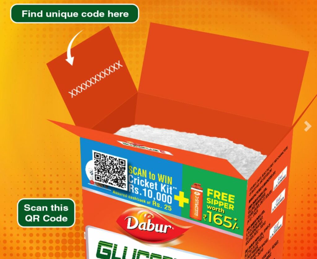 Dabur Glucoplus-C Unique code Offer