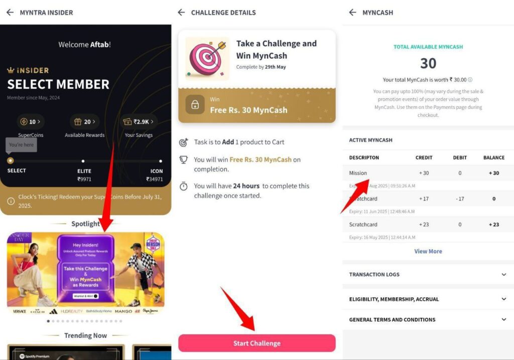 How to Get FREE 30 Myncash for Myntra Insider