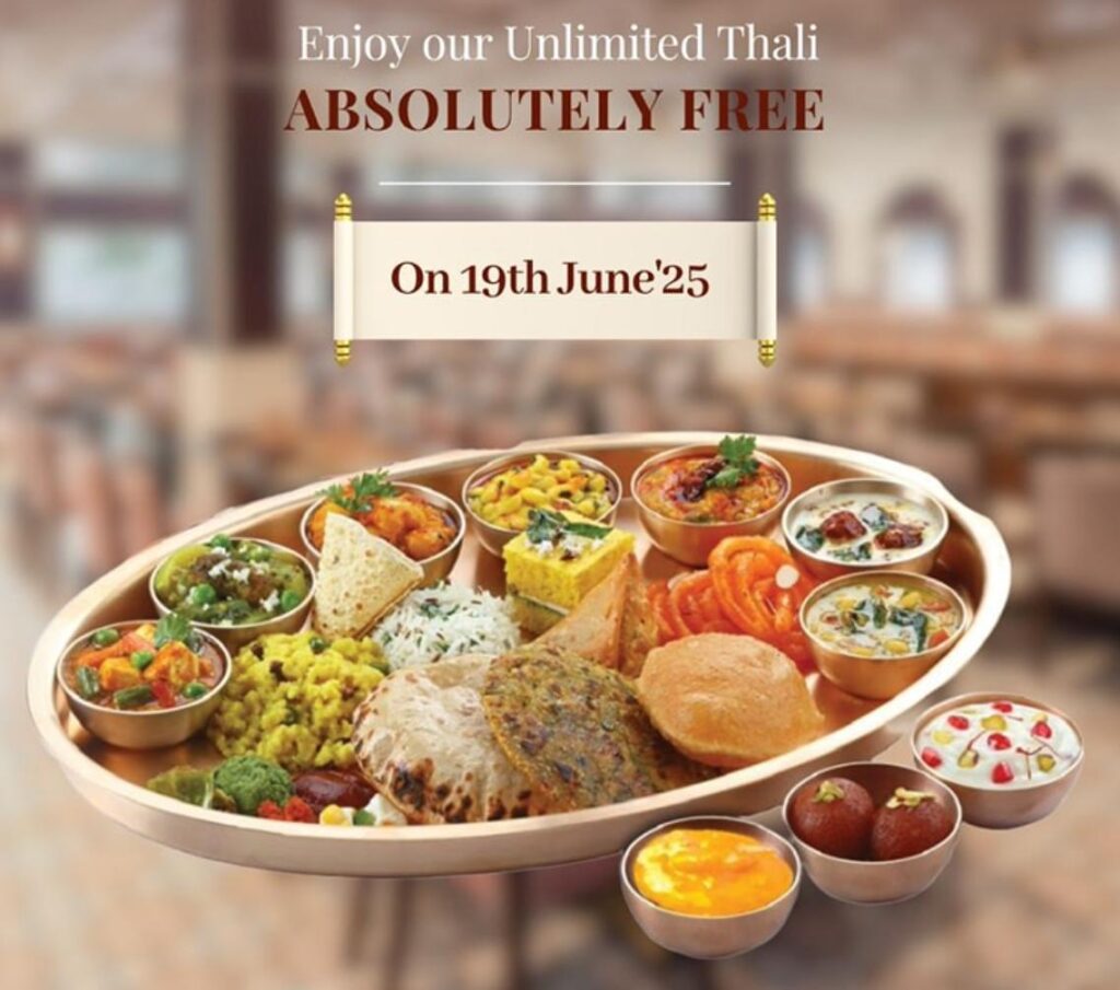 FREE Unlimited Rajdhani Thali